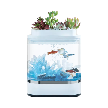 Xiaomi Geometry Mini Lazy Fish Tank Aquariums Auto-limpante